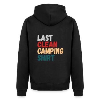Dernier Camping Propre Chemise Camping Camping-Car Nature - Veste à capuche bio Premium Unisexe - noir - Dos - Nico (187cm)