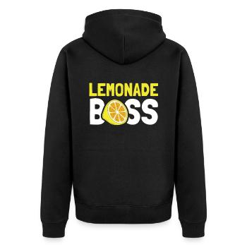 Stand de jus Lemonade Boss - Veste à capuche bio Premium Unisexe - noir - Dos - Nico (187cm)