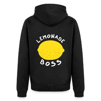 Stand de jus Lemonade Boss - Veste à capuche bio Premium Unisexe - noir - Dos - Nico (187cm)
