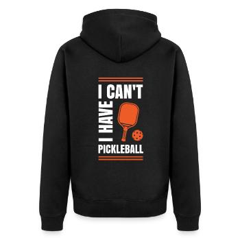 Je ne peux pas avoir pickleball - Veste à capuche bio Premium Unisexe - noir - Dos - Nico (187cm)