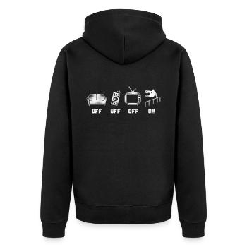 Parkour Free Running Traceur - Veste à capuche bio Premium Unisexe - noir - Dos - Nico (187cm)