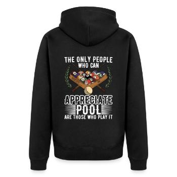 Billard de piscine - Veste à capuche bio Premium Unisexe - noir - Dos - Nico (187cm)