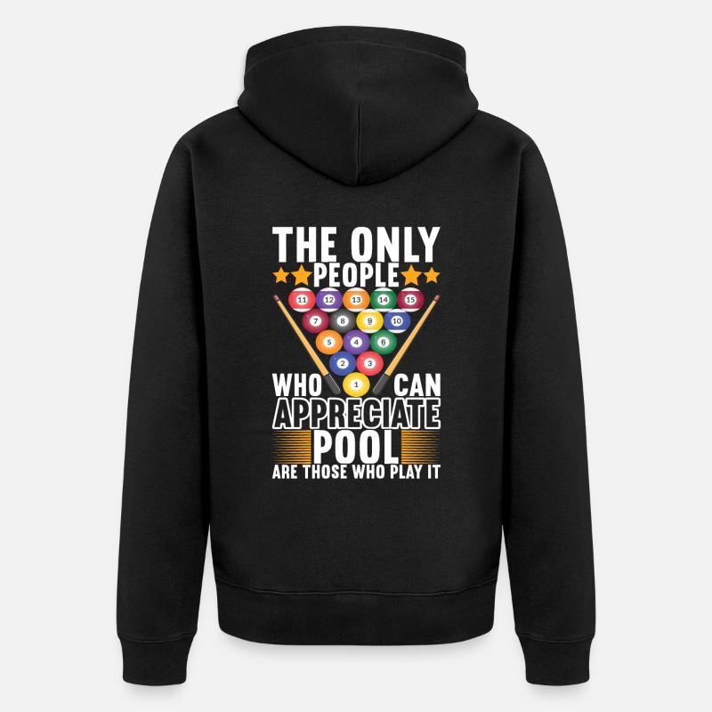 Billard de piscine - Veste à capuche bio Premium Unisexe - noir