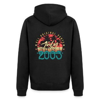 Meilleur millésime en juillet 2003 - Veste à capuche bio Premium Unisexe - noir - Dos - Nico (187cm)