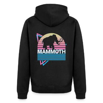 Mammut Elephant Retro Cadeau - Veste à capuche bio Premium Unisexe - noir - Dos - Nico (187cm)