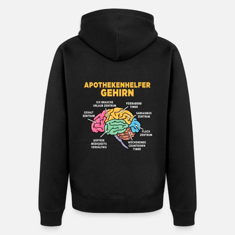 Apothekenhelfer - Unisex Premium Bio Zip Hoodie - Schwarz
