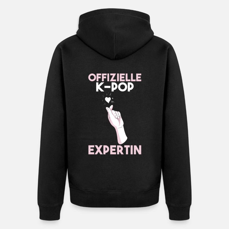 K-pop - Unisex Premium Bio Zip Hoodie - Schwarz