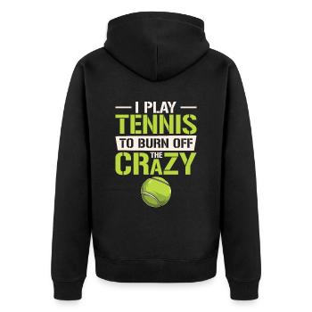 Joueur de tennis Raquette de tennis Balle de tennis - Veste à capuche bio Premium Unisexe - noir - Dos - Nico (187cm)