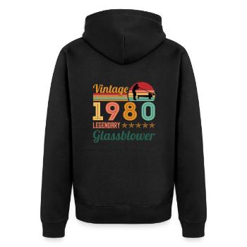 Souffleur de verre Souffleurs de verre Verre soufflant du verre - Veste à capuche bio Premium Unisexe - noir - Dos - Nico (187cm)