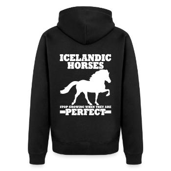 Cheval islandais Tölt Poney islandais Chevaux islandais - Veste à capuche bio Premium Unisexe - noir - Dos - Nico (187cm)