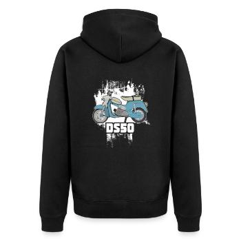 DS50 / Schwalbenfahrer / Ostalgie / Mofa Oldtimer - Veste à capuche bio Premium Unisexe - noir - Dos - Nico (187cm)