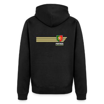 Portugal Selecao le Quinas Patriotisme Football - Veste à capuche bio Premium Unisexe - noir - Dos - Nico (187cm)