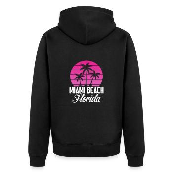 Miami - Veste à capuche bio Premium Unisexe - noir - Dos - Nico (187cm)
