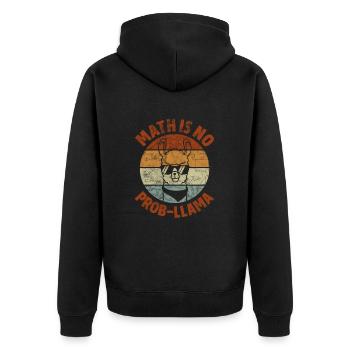 Mathematik Mathe Mathematiker Mathelehrer Geschenk - Unisex Premium Bio Zip Hoodie - Schwarz - Hinten - Nico (187cm)