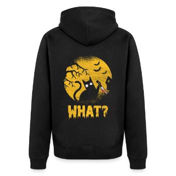 Gothic Cat Whisperer Meow Kitty Kitten Halloween - Unisex Premium Organic Zip Hoodie - black - Back - Nico (187cm)