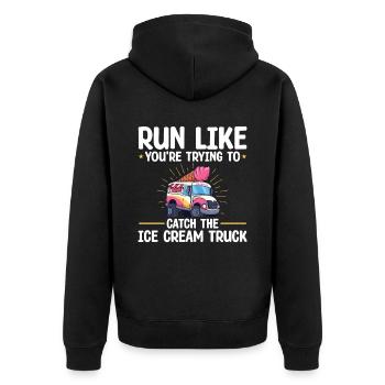 Xxxx Vêtements de marathon de coureur - Veste à capuche bio Premium Unisexe - noir - Dos - Nico (187cm)