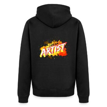 I Am An Artist Kunst Künstler Art - Unisex Premium Organic Zip Hoodie - black - Back - Nico (187cm)