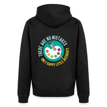 There Are No Mistakes Art Artist Art - Unisex Premium Organic Zip Hoodie - black - Back - Nico (187cm)