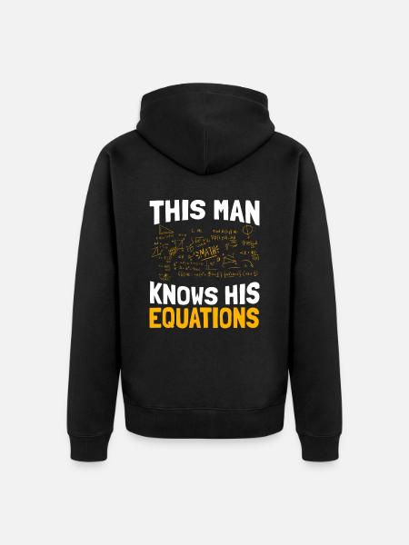 Insegnante di matematica Matematico Insegnante di matematica Matematica - Felpa con cappuccio ecologica premium unisex - nero