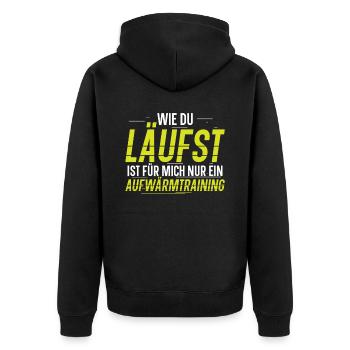 La façon dont vous courez n’est qu’une seule pour moi - Veste à capuche bio Premium Unisexe - noir - Dos - Nico (187cm)