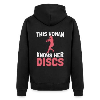 Frisbee Golf - Veste à capuche bio Premium Unisexe - noir - Dos - Nico (187cm)