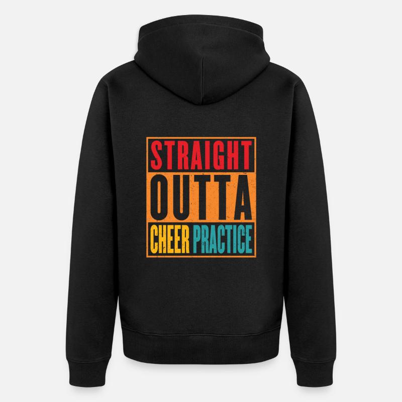 Pratique de straight outta cheer - Veste à capuche bio Premium Unisexe - noir