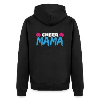 Cheer Mom - Unisex Premium Bio Zip Hoodie - Schwarz - Hinten - Nico (187cm)