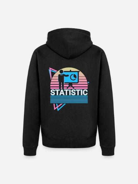Statistician Statistician Retro Gift - Unisex Premium Organic Zip Hoodie - black