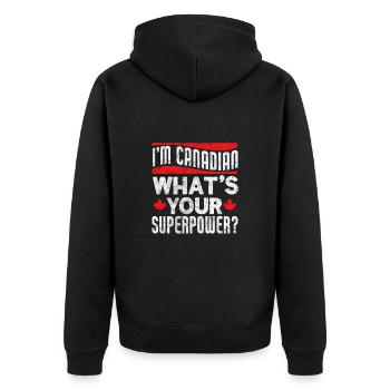 Canada Maple Leaf Flag Canada Vancouver Cadeau - Veste à capuche bio Premium Unisexe - noir - Dos - Nico (187cm)