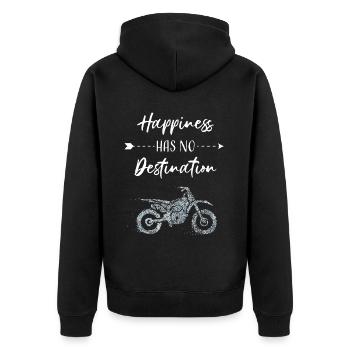 Motorcyclist Biker Motorcyclist - Unisex Premium Organic Zip Hoodie - black - Back - Nico (187cm)