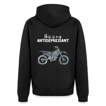 Moto Moto Excursion Motard Femme Motard - Veste à capuche bio Premium Unisexe - noir - Dos - Nico (187cm)
