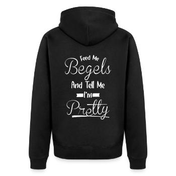 Dis-moi, je suis jolie - Food Bagels - Veste à capuche bio Premium Unisexe - noir - Dos - Nico (187cm)