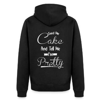 Dis-moi, je suis jolie - Food Cake - Veste à capuche bio Premium Unisexe - noir - Dos - Nico (187cm)