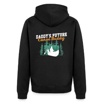 Canoe Canoeing Father Dad Son - Unisex Premium Bio Zip Hoodie - Schwarz - Hinten - Nico (187cm)