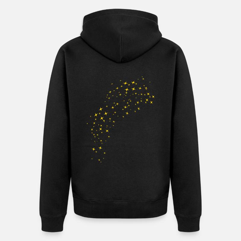 Ciel étoilé Or - Veste à capuche bio Premium Unisexe - noir