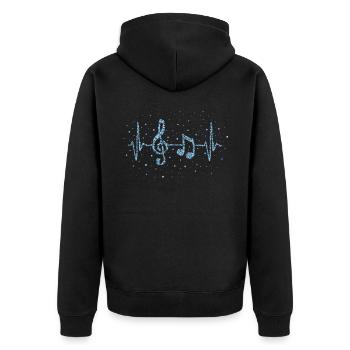 Music Key Professeur de musique École de musique - Veste à capuche bio Premium Unisexe - noir - Dos - Nico (187cm)
