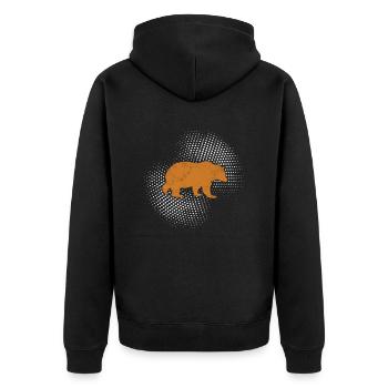 Ours - Veste à capuche bio Premium Unisexe - noir - Dos - Nico (187cm)
