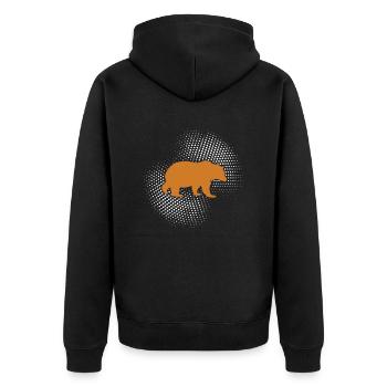 Ours - Veste à capuche bio Premium Unisexe - noir - Dos - Nico (187cm)