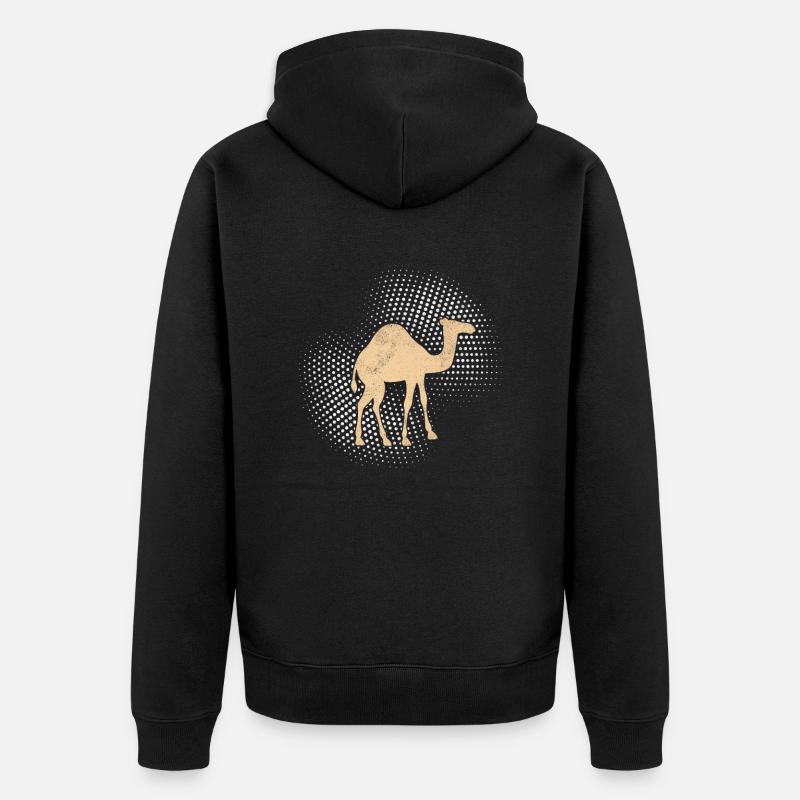 Dromadaire de chameau - Veste à capuche bio Premium Unisexe - noir