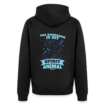 Le dinosaure est mon animal spirituel - Veste à capuche bio Premium Unisexe - noir - Dos - Nico (187cm)
