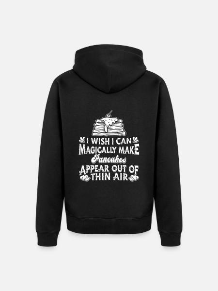 Pancakes Eierkuchen - Unisex Premium Bio Zip Hoodie - Schwarz