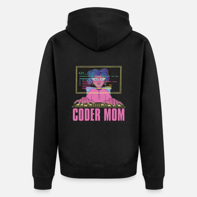 Programmeur Coder Développeur de logiciels - Veste à capuche bio Premium Unisexe - noir