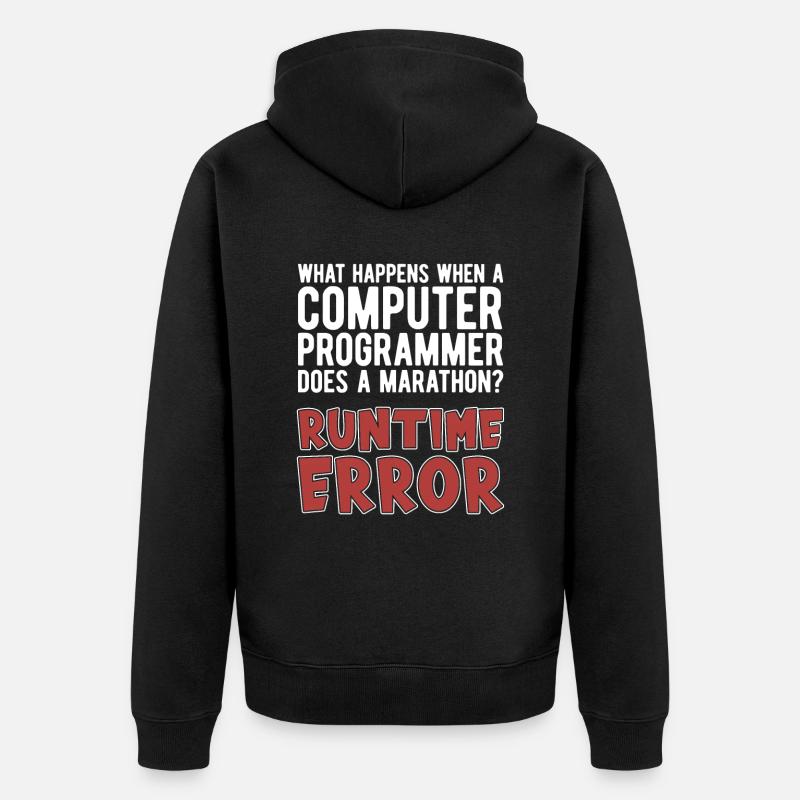 Programmierer Coder Software Entwickler - Unisex Premium Bio Zip Hoodie - Schwarz