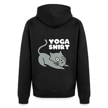 Yoga Cat Sport Fitness - Veste à capuche bio Premium Unisexe - noir - Dos - Nico (187cm)