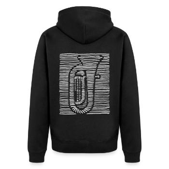 Tuba Player Tuba Brass Musique Tuba - Veste à capuche bio Premium Unisexe - noir - Dos - Nico (187cm)