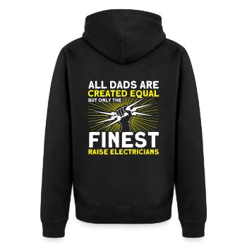 Meilleurs Pères Père Électricien Père Famille - Veste à capuche bio Premium Unisexe - noir - Dos - Nico (187cm)