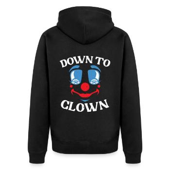 Down To Clown Circus Geburtstagsfeier Darsteller - Unisex Premium Bio Zip Hoodie - Schwarz - Hinten - Nico (187cm)