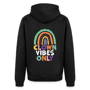 Clown Vibes Only Circus Artiste de fête d’anniversaire - Veste à capuche bio Premium Unisexe - noir - Dos - Nico (187cm)