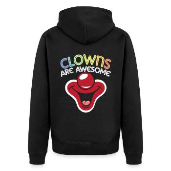 Les clowns sont géniaux cirque fête d’anniversaire comédie - Veste à capuche bio Premium Unisexe - noir - Dos - Nico (187cm)