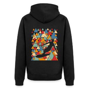 Wakeboarding Wakeboard Water sports enthusiasts - Unisex Premium Organic Zip Hoodie - black - Back - Nico (187cm)